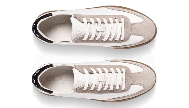 Preţ Clae Deane White Leather Grey Dark Gum