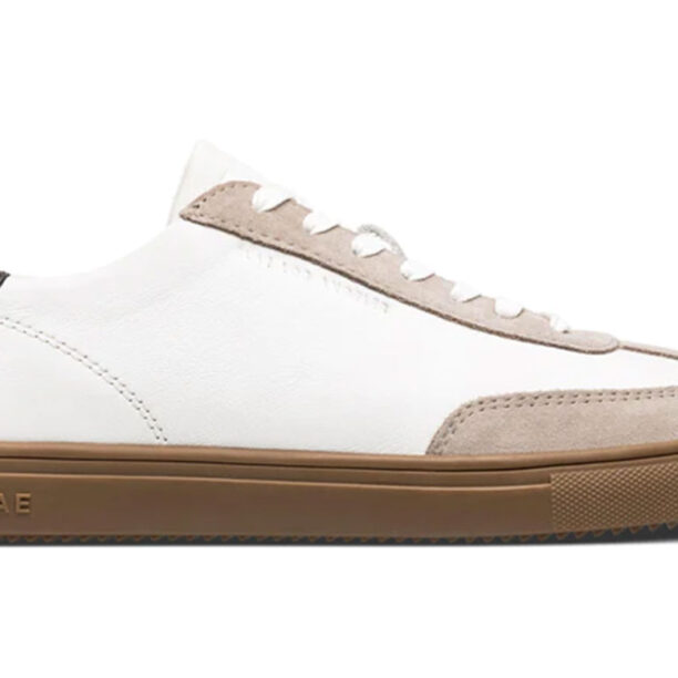 Clae Deane White Leather Grey Dark Gum