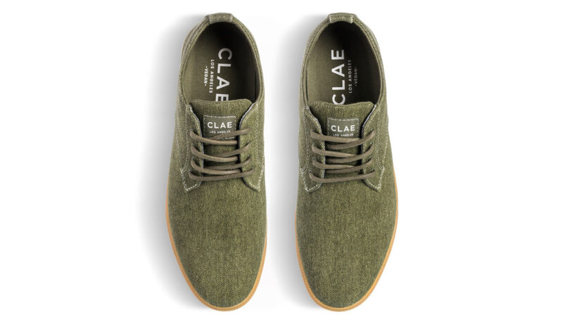 Preţ Clae Ellington Textile Olive Washed Canvas