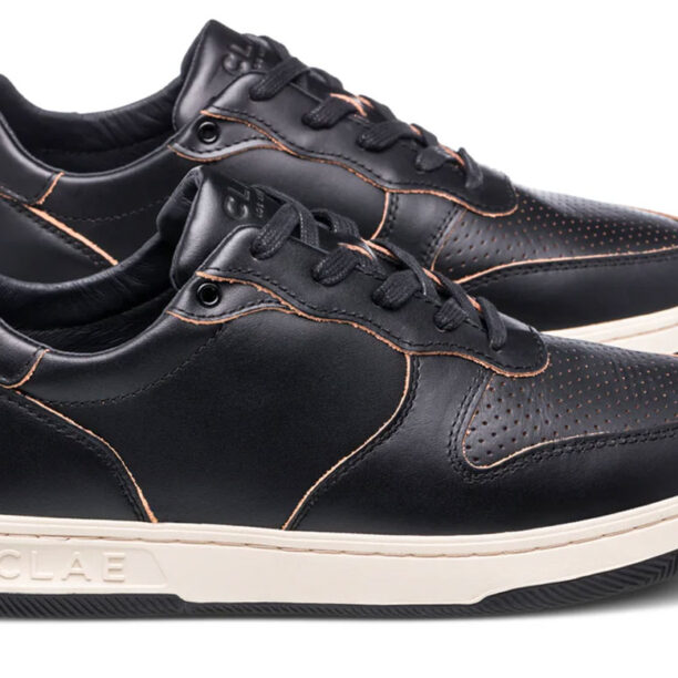 Clae Malone Black Leather Raw Edge preţ