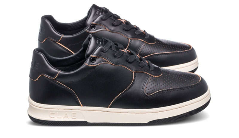 Clae Malone Black Leather Raw Edge preţ