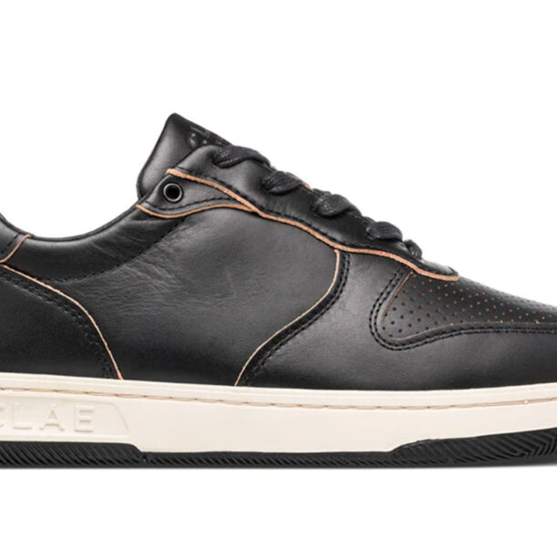 Clae Malone Black Leather Raw Edge