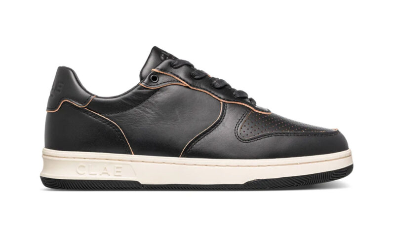 Clae Malone Black Leather Raw Edge