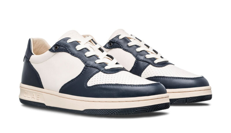 Clae Malone Navy Leather Off-White preţ