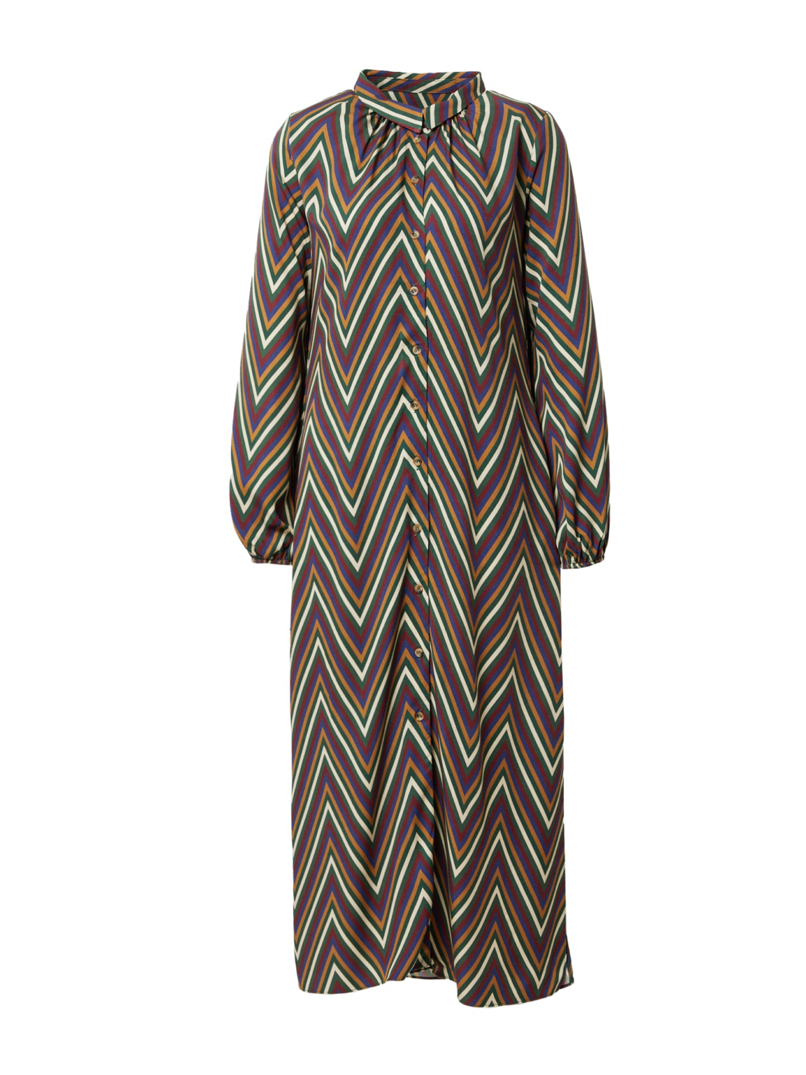 Closet London Rochie tip bluză  albastru regal / maro deschis / verde închis / roșu bordeaux