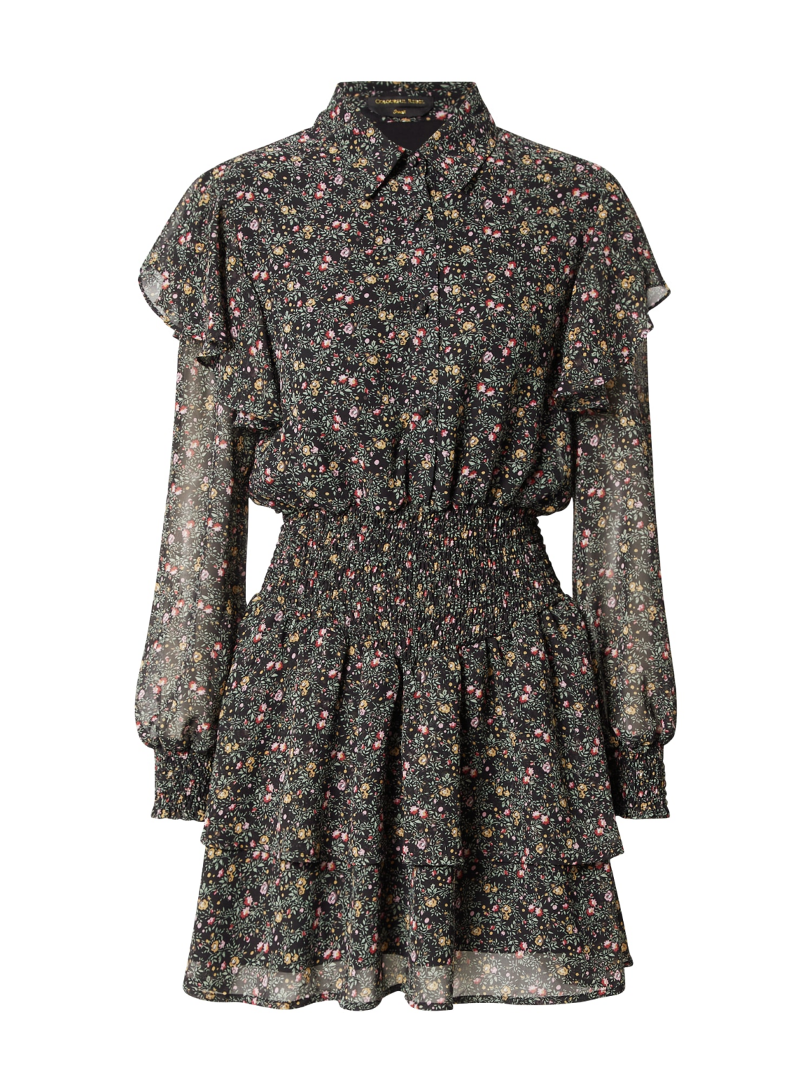 Colourful Rebel Rochie tip bluză 'Zina'  maro cămilă / verde mentă / roșu cranberry / negru