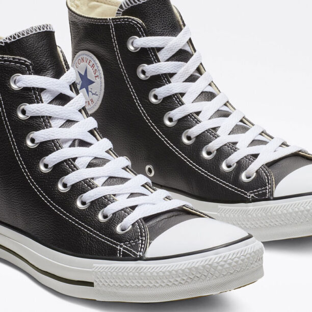 Converse Chuck Taylor Hi Leather Black preţ