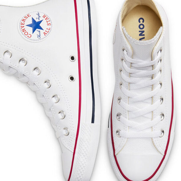 Converse Chuck Taylor Hi Leather White preţ