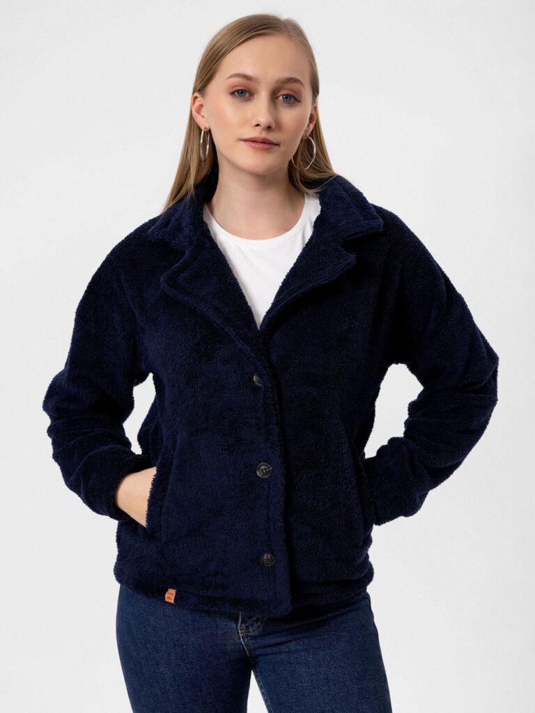 Cool Hill Jachetă  fleece  bleumarin