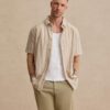 DAN FOX APPAREL Cămașă 'Levin'  bej / albastru deschis / gri taupe