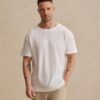 DAN FOX APPAREL Tricou 'Caspar'  alb lână