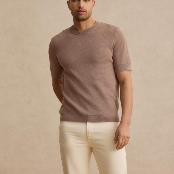 DAN FOX APPAREL Tricou 'Davin'  gri taupe