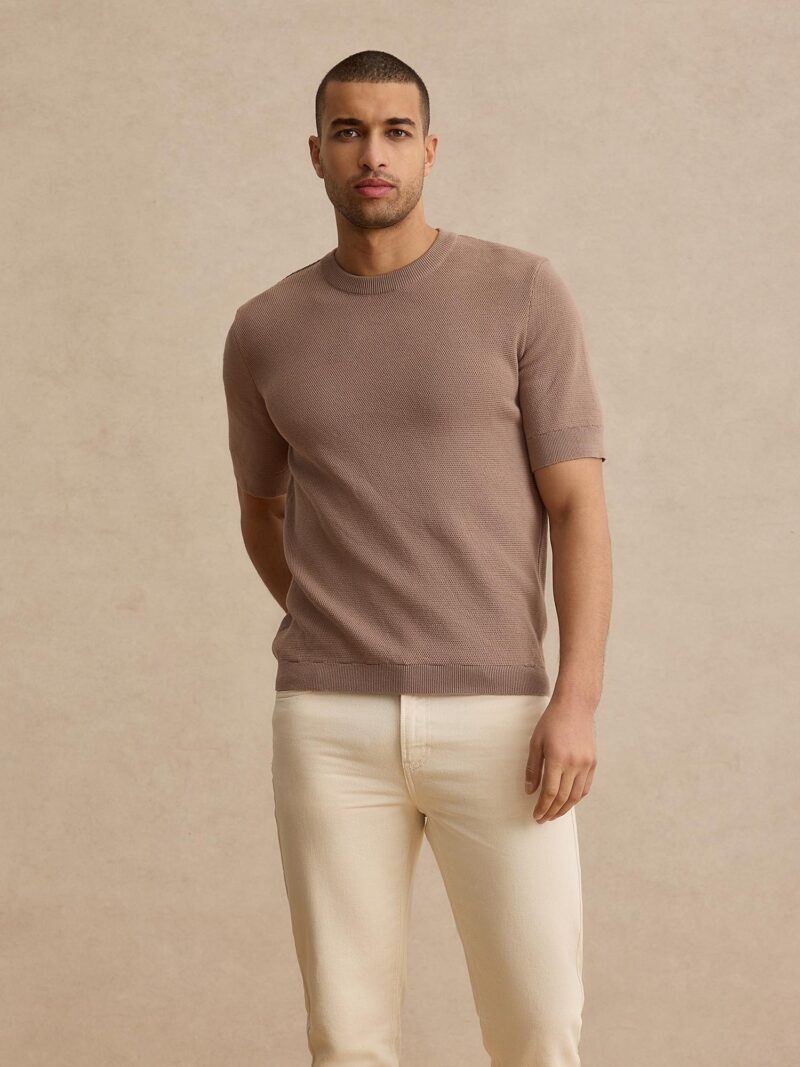 DAN FOX APPAREL Tricou 'Davin'  gri taupe