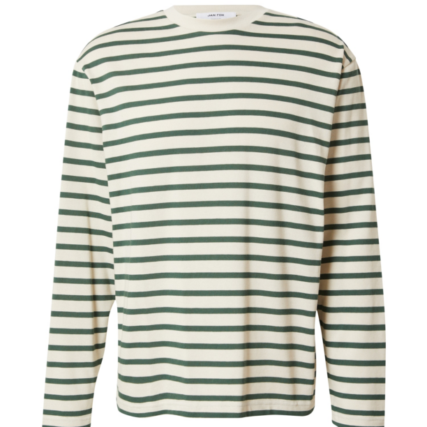 DAN FOX APPAREL Tricou 'Noah'  verde / alb murdar