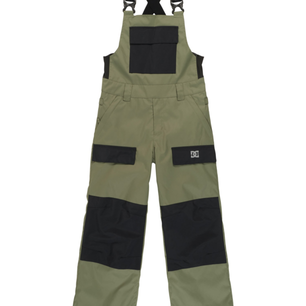 DC Shoes Pantaloni sport 'ROADBLOCK'  gri argintiu / verde / negru