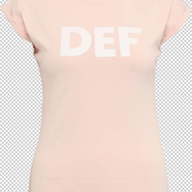 DEF Tricou  roz pastel / alb