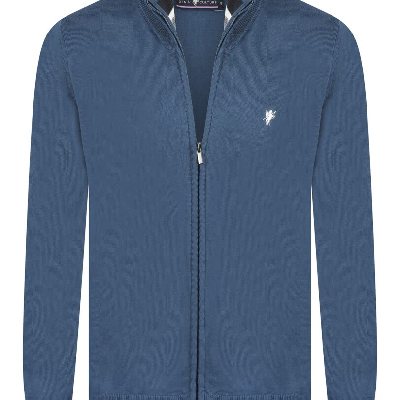 DENIM CULTURE Geacă tricotată 'Phoenix'  verde petrol