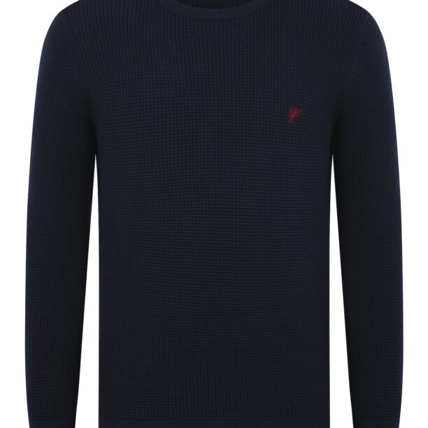 DENIM CULTURE Pulover 'Pullover 'Alijan'  bleumarin / roșu bordeaux