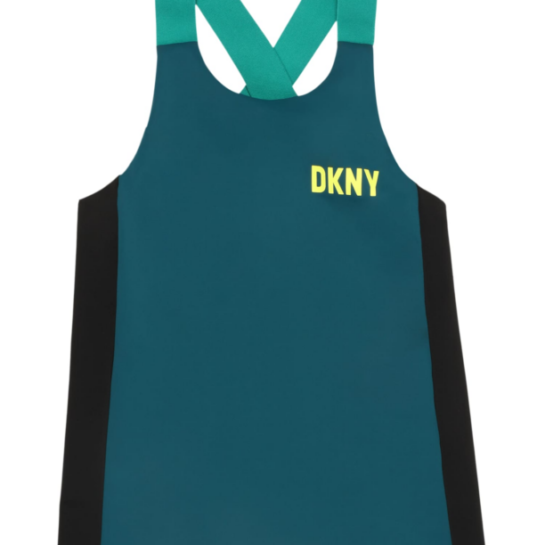 DKNY Top  galben neon / verde petrol / negru