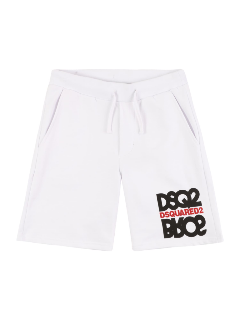 DSQUARED2 Pantaloni  roșu / negru / alb