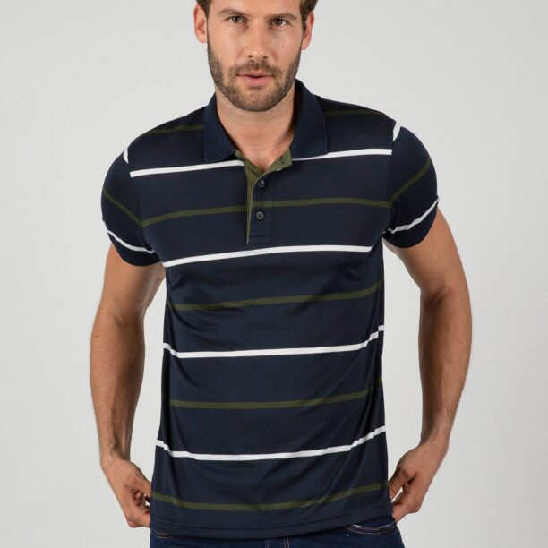 Dandalo Tricou  bleumarin / kaki / alb