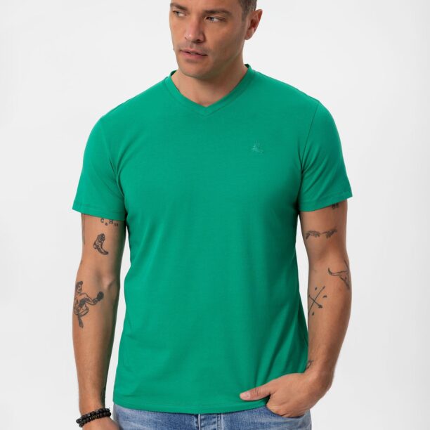 Daniel Hills Tricou  albastru / verde / portocaliu