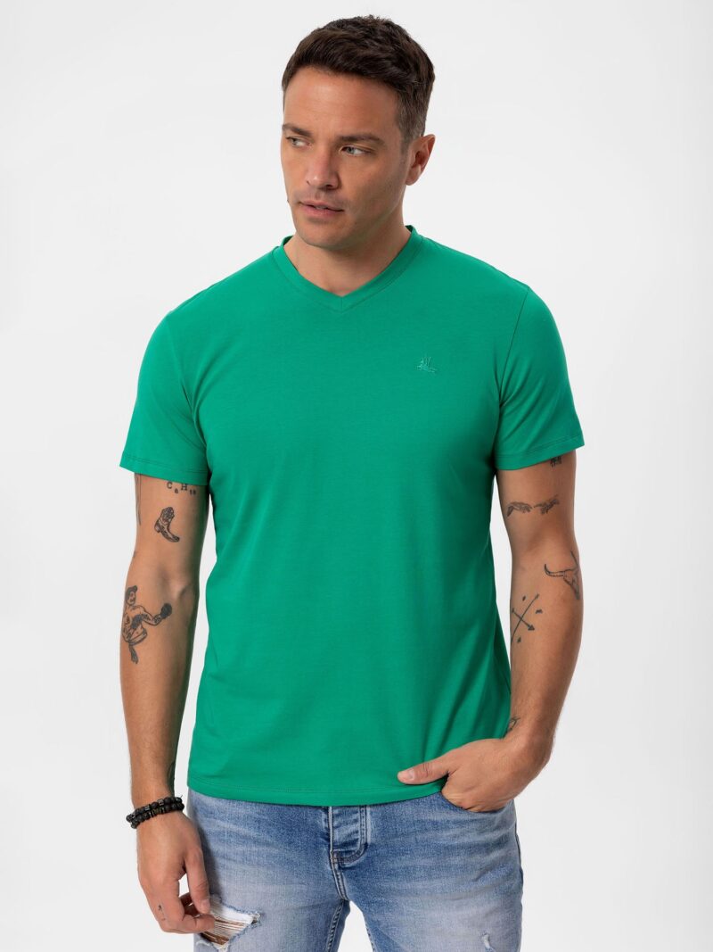 Daniel Hills Tricou  albastru / verde / portocaliu