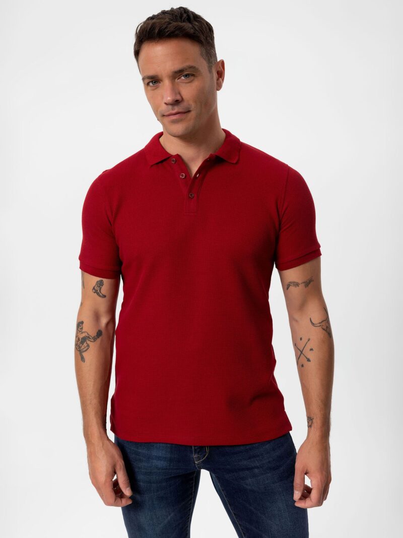 Daniel Hills Tricou  kaki / roșu burgundy