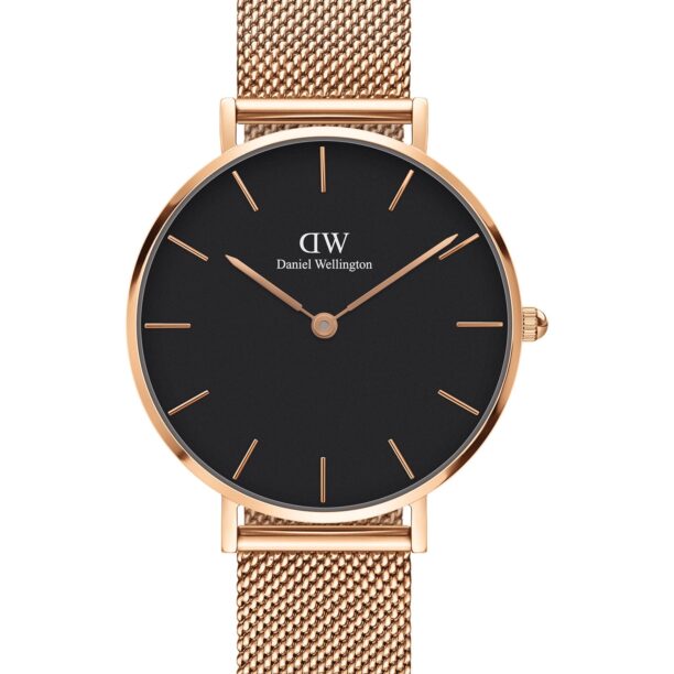 Daniel Wellington Ceas analogic 'Classic Petite Melrose DW00100161'  auriu - roz / negru