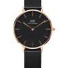 Daniel Wellington Ceas analogic 'Petite Ashfield RG Black'  auriu / negru