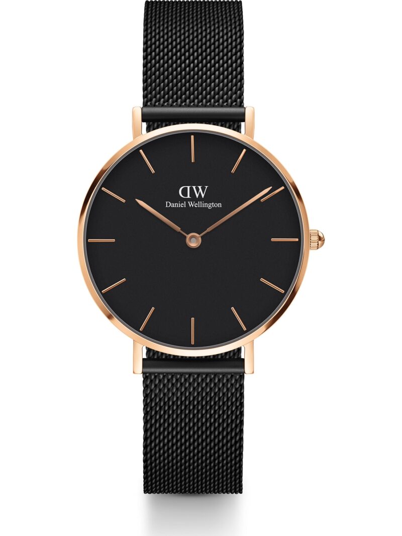 Daniel Wellington Ceas analogic 'Petite Ashfield RG Black'  auriu / negru