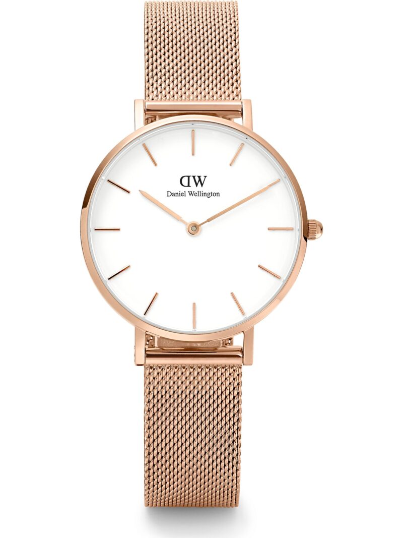 Daniel Wellington Ceas analogic 'Petite Melrose RG White'  auriu - roz