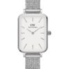 Daniel Wellington Ceas analogic 'Quadro Pressed Sterling S White'  argintiu / alb