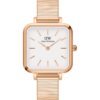 Daniel Wellington Ceas analogic 'Quadro Studio RG White'  auriu - roz / alb