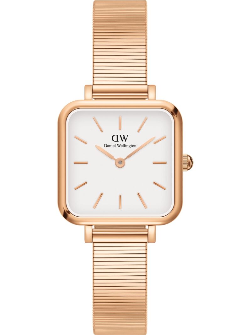 Daniel Wellington Ceas analogic 'Quadro Studio RG White'  auriu - roz / alb