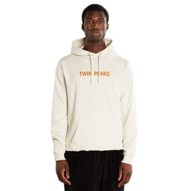 Dedicated Hoodie Falun Twin Peaks Logo Oat White