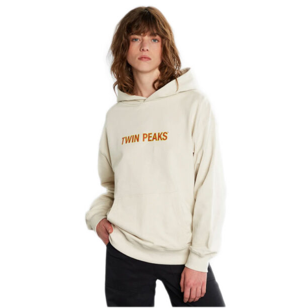 Dedicated Hoodie Sundborn Twin Peaks Logo Oat White