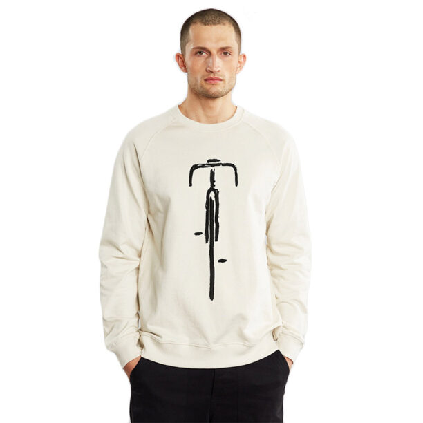 Dedicated Sweatshirt Malmoe Bike Front Oat White