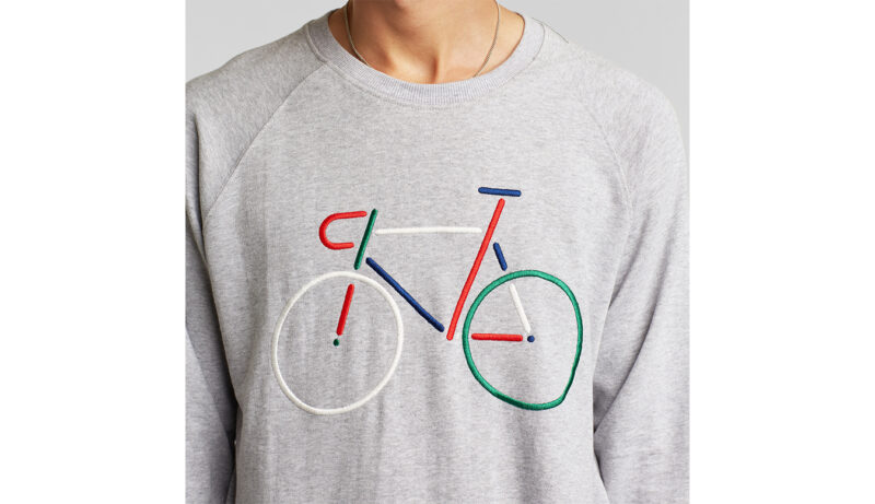 Preţ Dedicated Sweatshirt Malmoe Color Bike Grey Melange