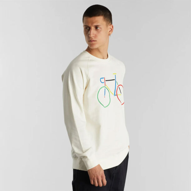 Dedicated Sweatshirt Malmoe Color Bike Off-White preţ