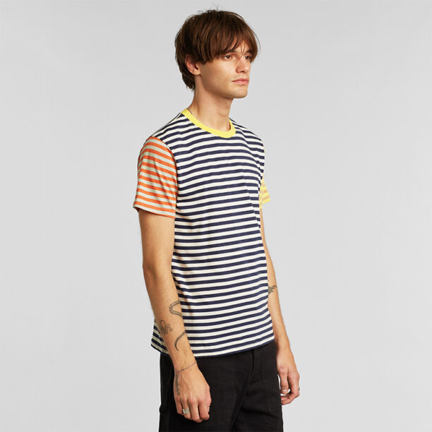 Dedicated T-shirt Stockholm Block Stripes Multi Color preţ