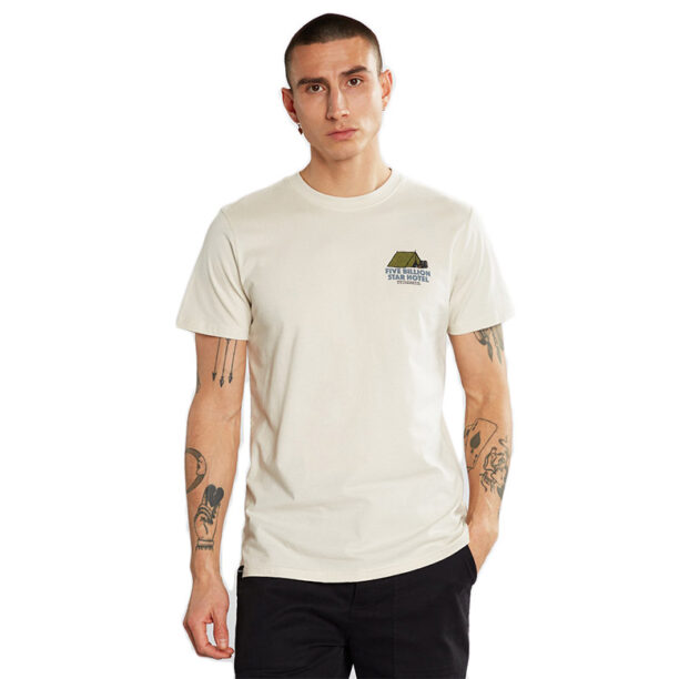 Dedicated T-shirt Stockholm Five Billion Oat White