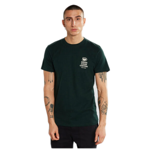 Dedicated T-shirt Stockholm Good Coffee Dark Green