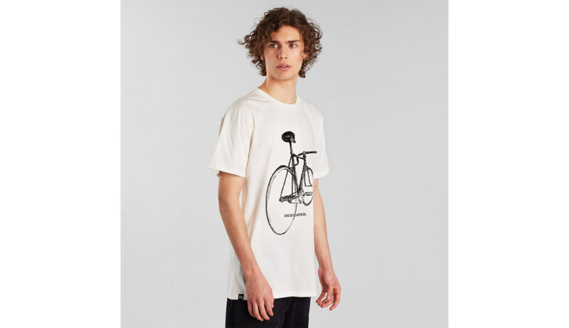 Dedicated T-shirt Stockholm Pencil Bike Off-White preţ