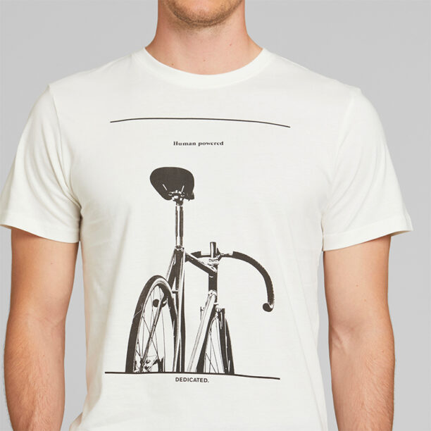 Preţ Dedicated T-shirt Stockholm Simplicity Bike Off-White