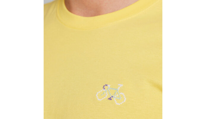 Preţ Dedicated T-shirt Stockholm Stitch Bike Yellow