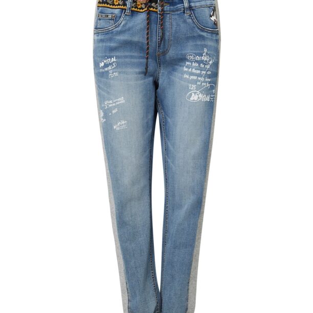 Desigual Jeans  albastru denim / galben / gri amestecat / alb