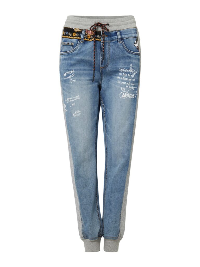 Desigual Jeans  albastru denim / galben / gri amestecat / alb