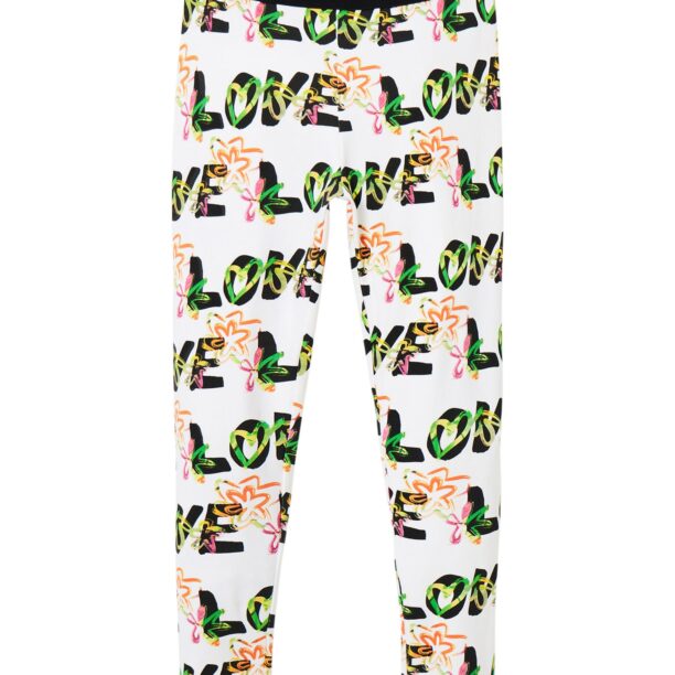 Desigual Leggings 'Garden'  verde / portocaliu / negru / alb