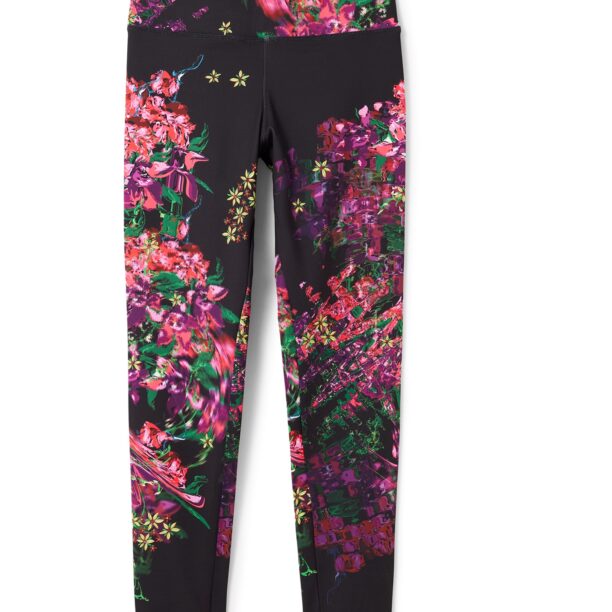 Desigual Leggings  verde / mov închis / roșu / negru